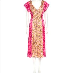 Cinq à Sept A-Line Dress Pink Floral Print 2 XS